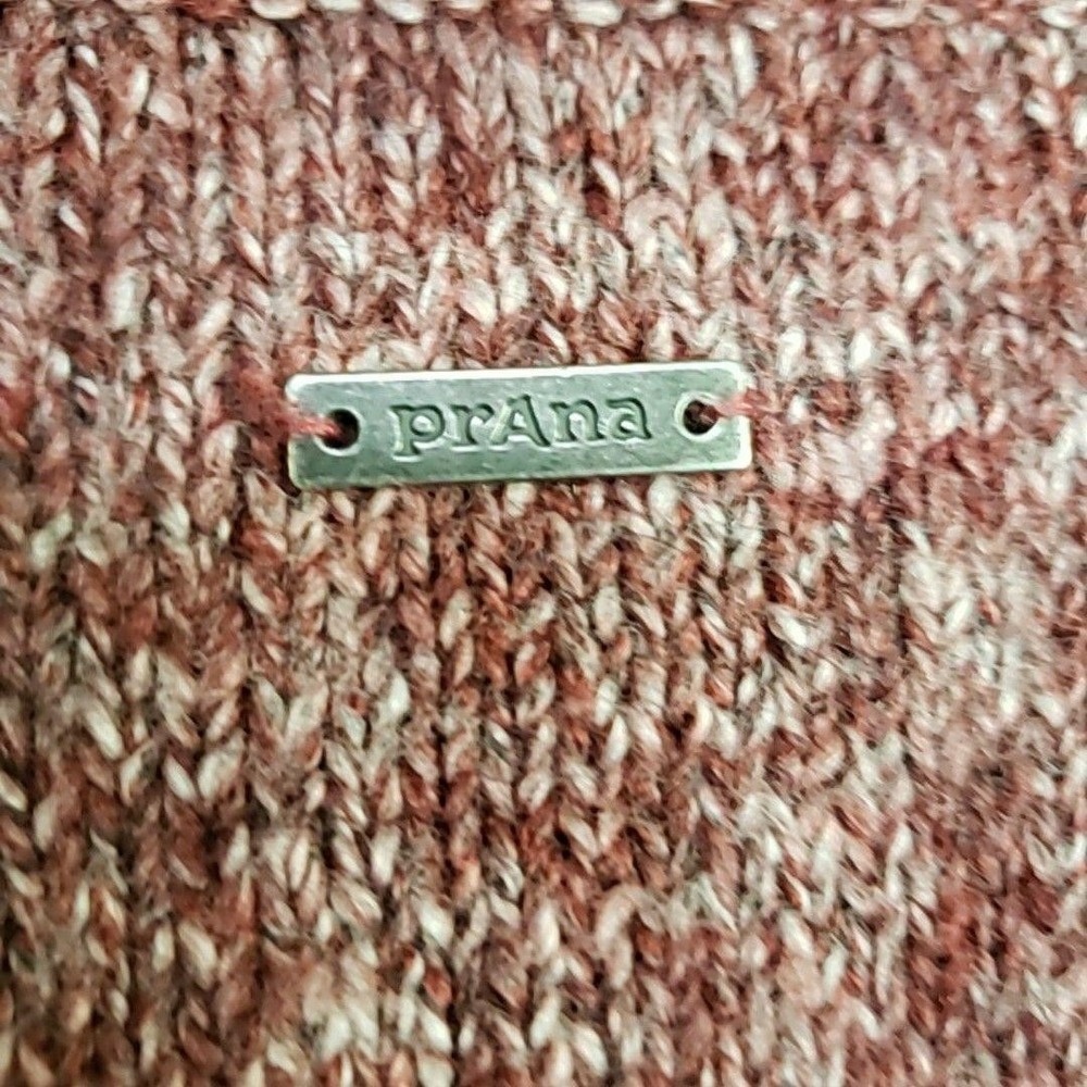 PrAna Sweater Womens Medium Pink Crew Neck Long Sleeve Chunky Knit Pullover - Picture 4 of 9